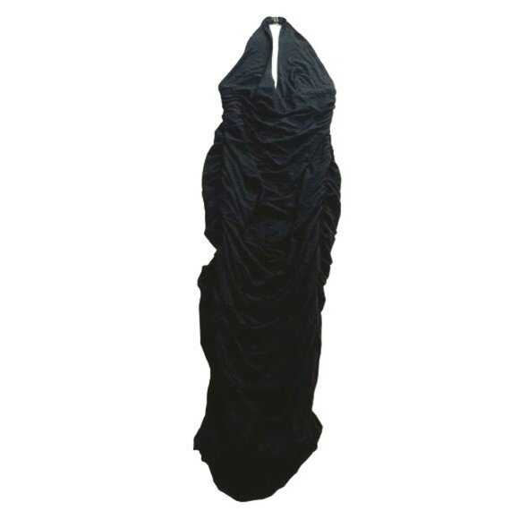 BUMPSUIT The Ruched Halter Evening Dress in Black - Picture 1 of 6